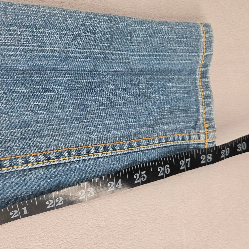 Justice 12R Simply Low Slim Jeans Girls Blue Embroidered Y2K Denim
